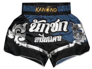 Kanong Custom Navy Muay Thai Shorts : KNSCUST-1194